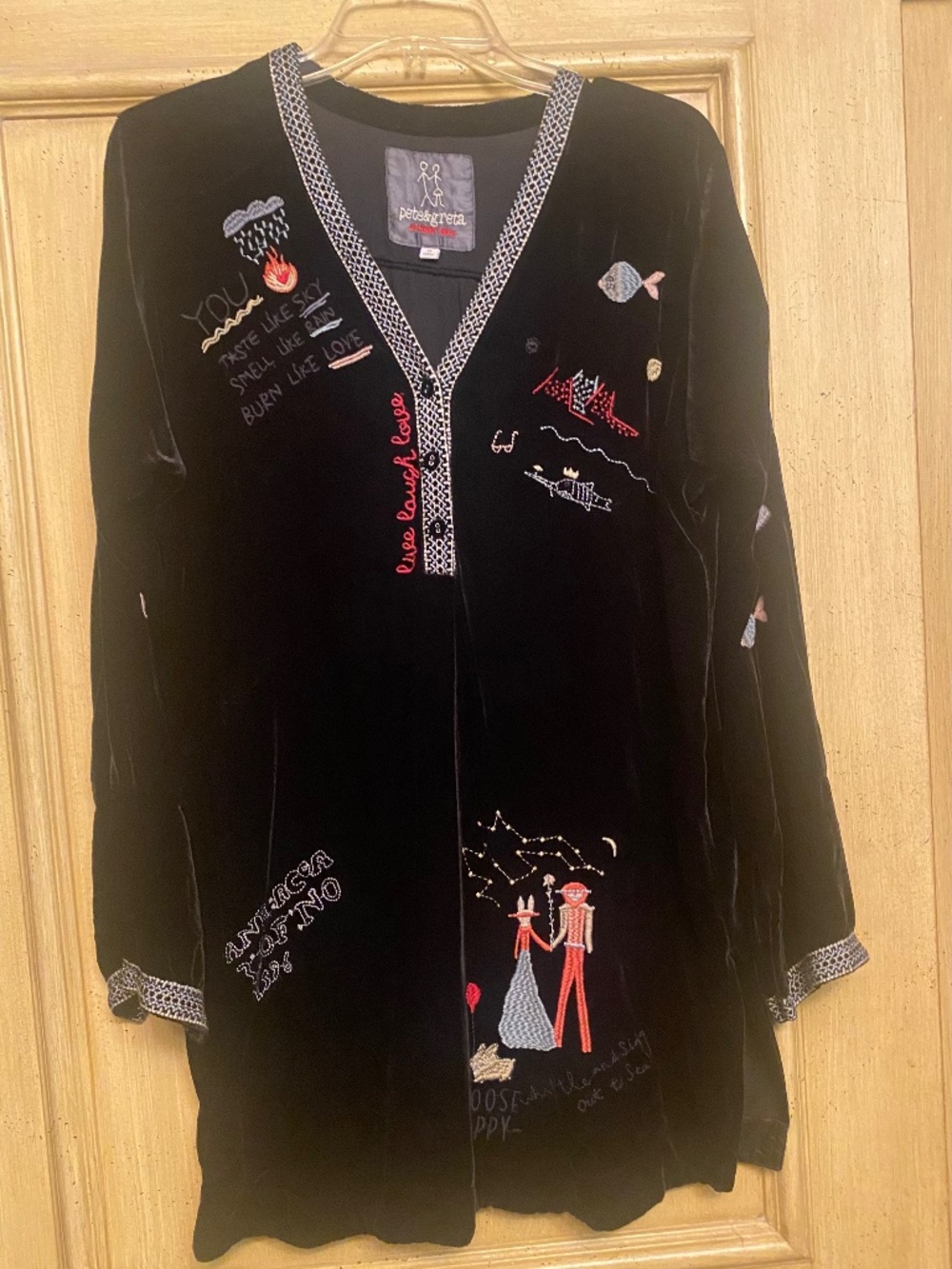 Stunning black velvet top